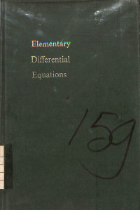 Elementary Differential Equations