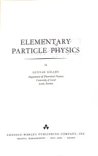 Elementary Particle Physics