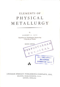 Elements of Physical Metallurgy