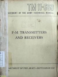 F-M Transmitters and Receivers