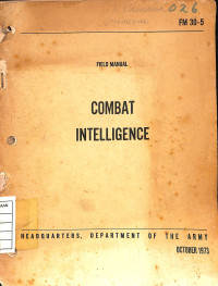 Field Manual : Combat Intelligence