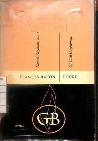 Francis Bacon : Novum Organum Book I - number 10 , third year