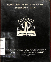 Geografi Budaya Daerah Istimewa Aceh