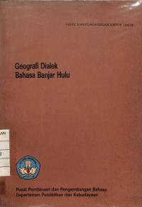 Geografi Dialek Bahasa Banjar Hulu