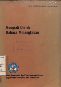 Geografi Dialek Bahasa Minangkabau