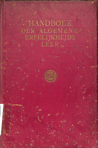 Handboek der Algemene Erfelijkheidsleer