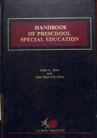 Handbook of Preschool Special Education