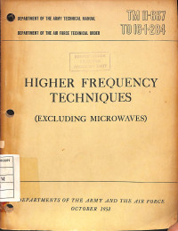 Higher Frequency Techinques ( Excluding Microwaves)