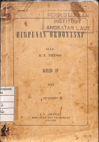 Himpunan Ordonansi2 Djilid IV