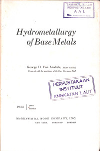 Hydrometallurgy of Base Metals