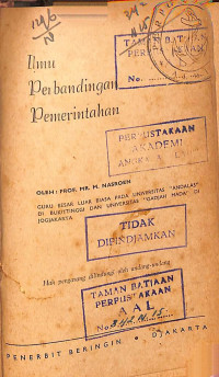 Image of Ilmu Perbandingan Pemerintahan