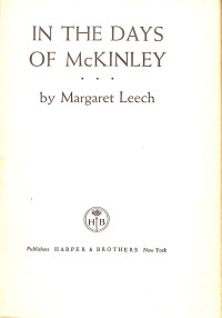 In The Days Of McKinley