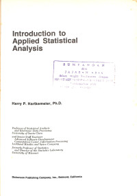 Introduction to Applied Statistical Analysis