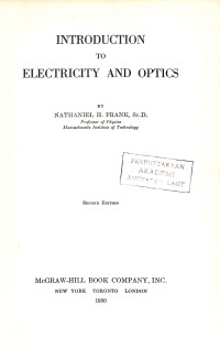 Image of Introduction to Electricity and Optics