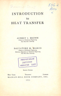 Introduction to Heat Transfer