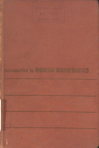 Image of Introduction to Modern Mathematics