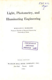 Image of Light, Photometry, and Illuminating Engineering