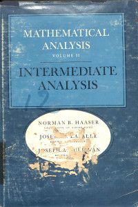 Mathematical Analysis Volume II
