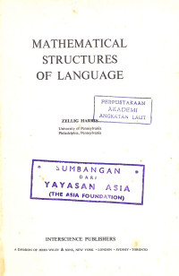 Mathematical Structures of Language