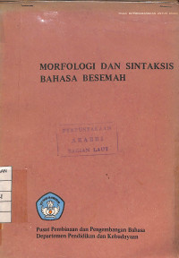 Morfologi dan Sintaksis Bahasa Besemah