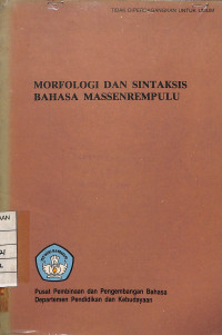 Morfologi dan Sintaksis Bahasa Massenrempulu