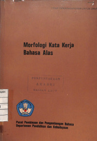 Morfologi Kata Kerja Bahasa Alas