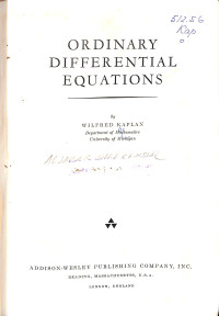 Ordinary Differential Equations