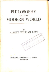 Philosopy and the Modern World