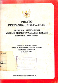 Pidato Pertanggunjawaban