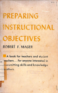 Preparing Instructional Objectives