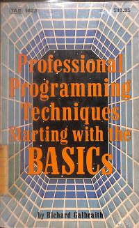 Professional Programming Techniques Starting With The Basics
