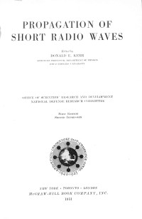 Propagation of Short Radio Waves