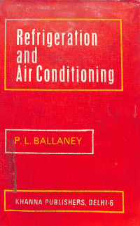 Refrigeration and Air Conditioning