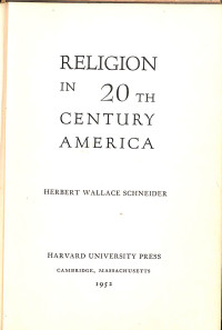 Image of Religion in 20th Century America