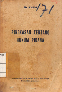 Ringkasan Tentang Hukum Pidana