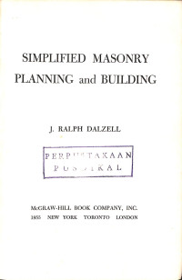 Simplified Masonry Planning and Building