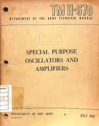 Spesial Purpose Oscillators And Amplifiers