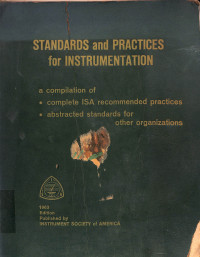 Standards and Practices for Instrumentation