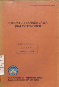 Struktur Bahasa Jawa Dialek Tengger