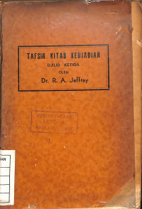 Tafsir Kitab Kedjadian , Djilid Ketiga