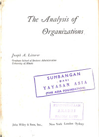 Image of The Analysis of Organizations