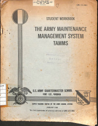 The Army Maintenance Management System Tamms