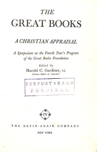 Image of The Great Books : A Christian Appraisal - IV