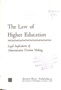 The Law of Higher Education