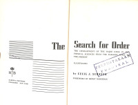 The Search for Order