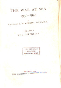 Image of The War At Sea 1939-1945 Vol I