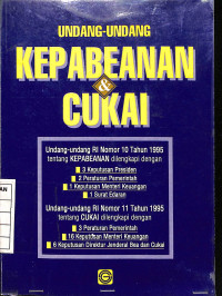 Undang-Undang Kepabeanan & Cukai