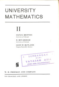 University Mathematics II