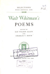 Walt Whitman's Poems